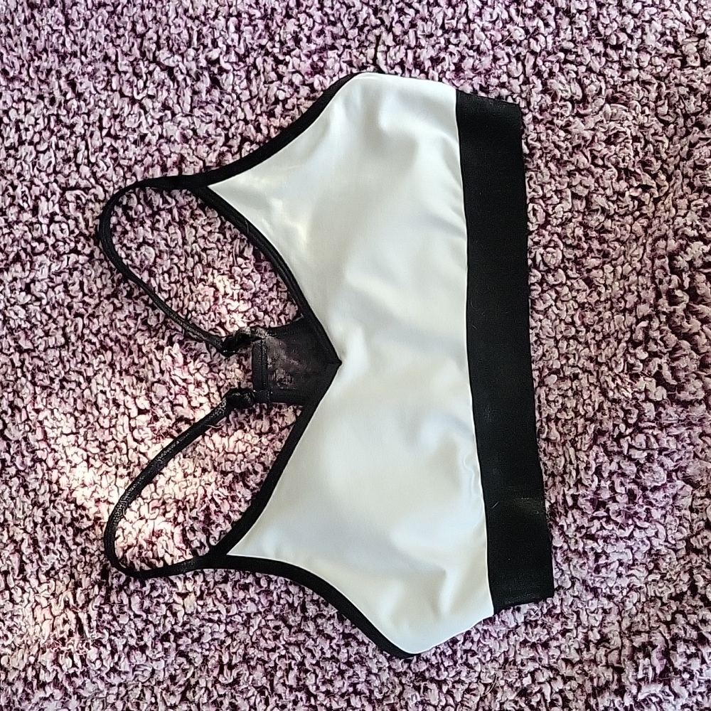Pink sports bra